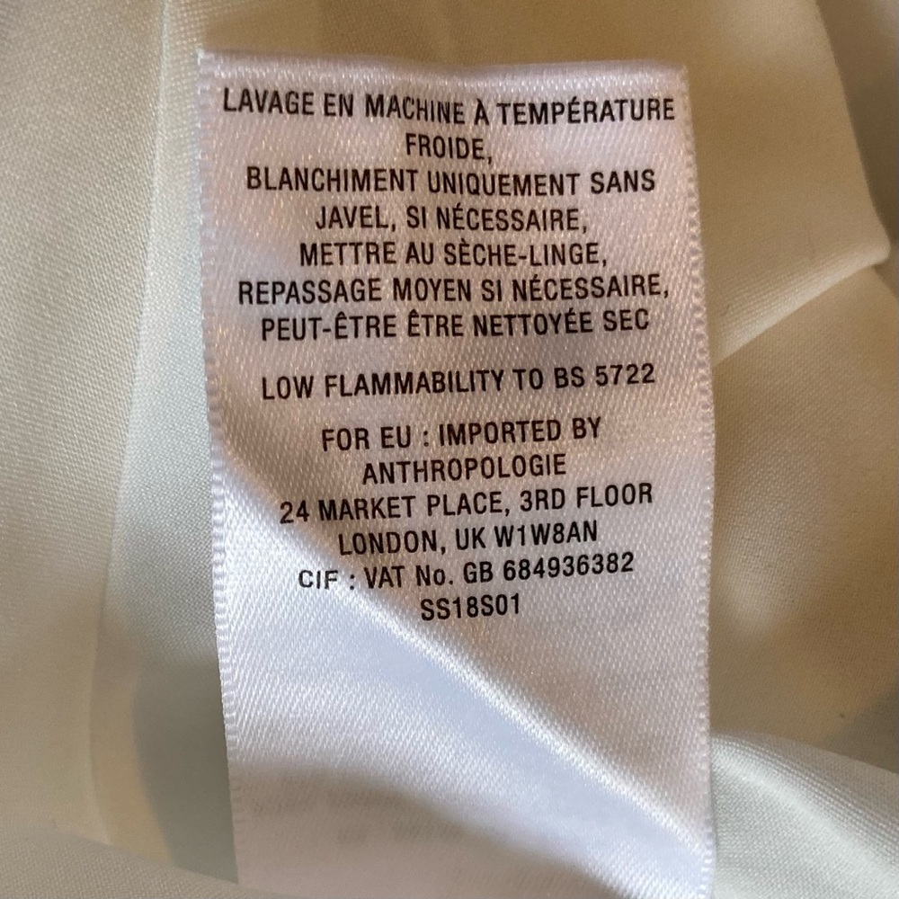 Anthropologie Ellender Painterly Skirt in Yellow & White w/Organza Trim | NWOT - Picture 5 of 14